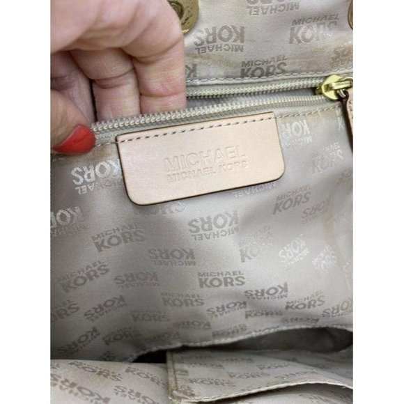 michael kors shopping xl fabric pink canvas tote - Picture 6 of 8